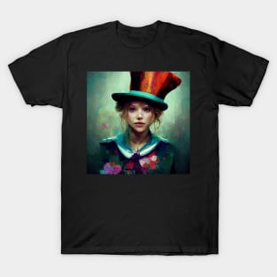 Beautiful girl with a big hat! T-Shirt